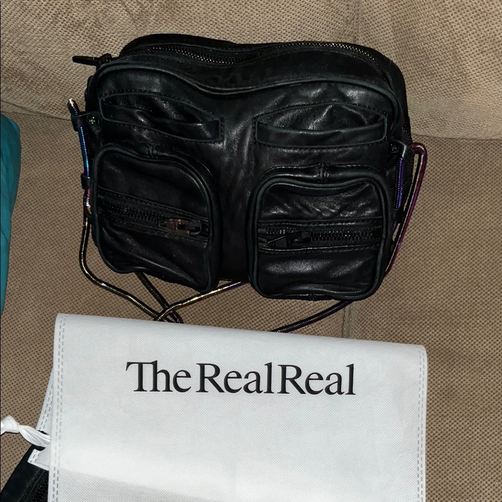 Alexander Wang Brenda Crossbody Black Leather Multicolor Chain Bag